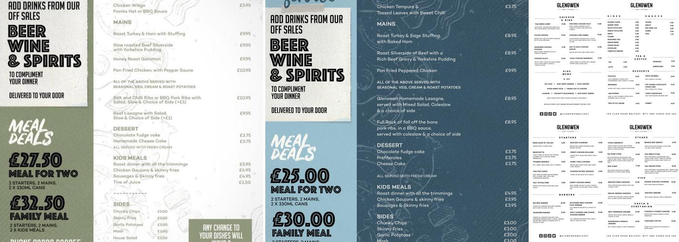 Glenowen Bar & Kitchen Menu