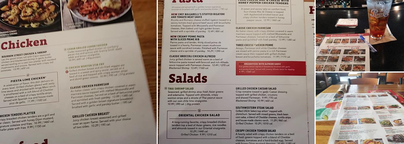 Applebee's Grill + Bar Menu
