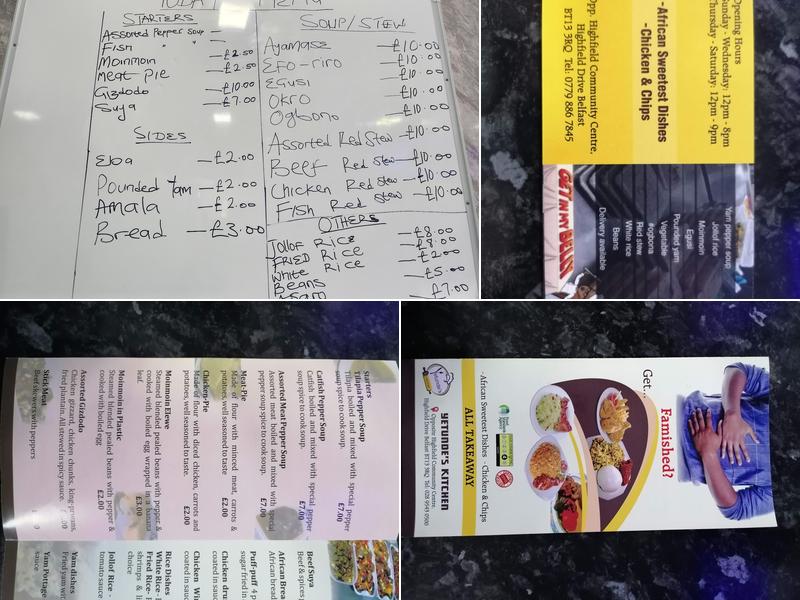 Yetunde's Kitchen Menu