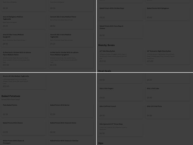 Nonna Lina's Takeaway Menu