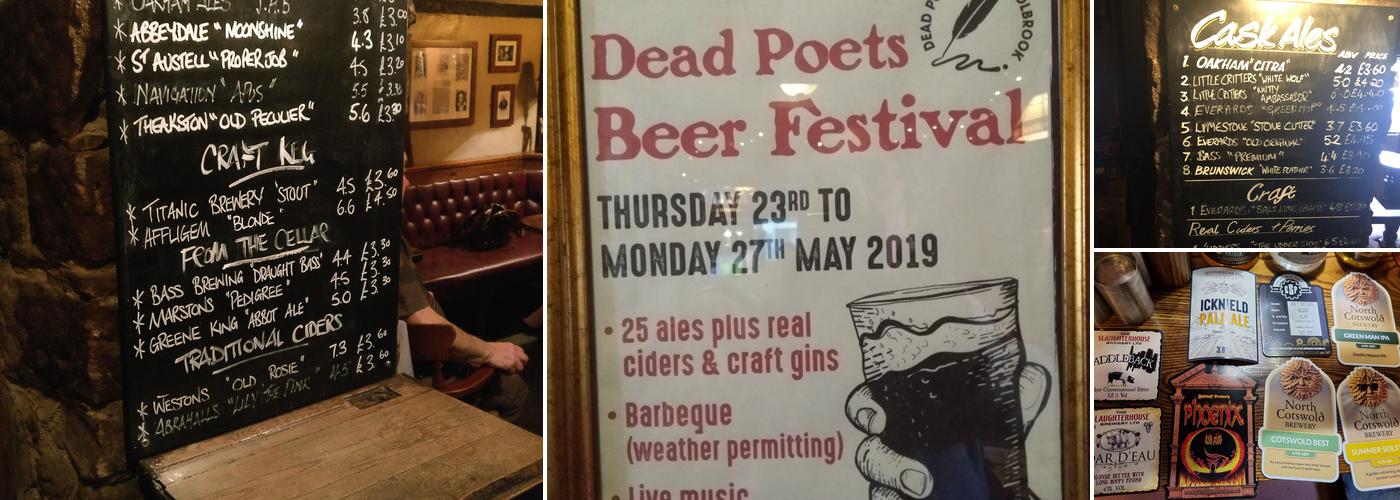 Dead Poets Inn Menu