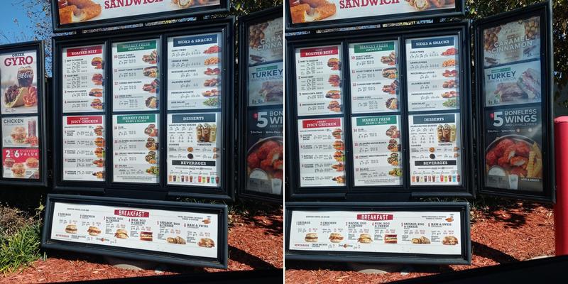 Arby's Menu