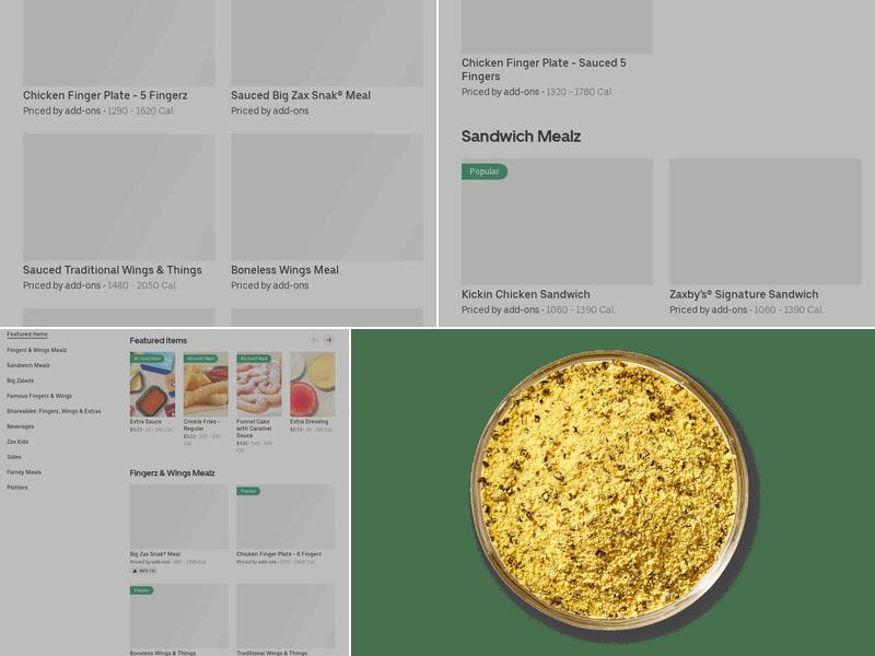 Zaxbys Chicken Fingers & Buffalo Wings Menu