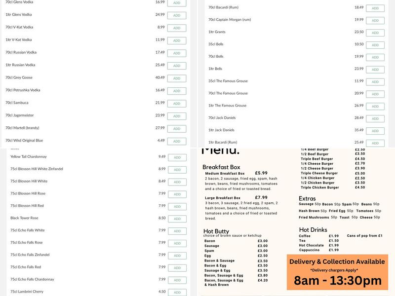 Sultan Tandoori Menu
