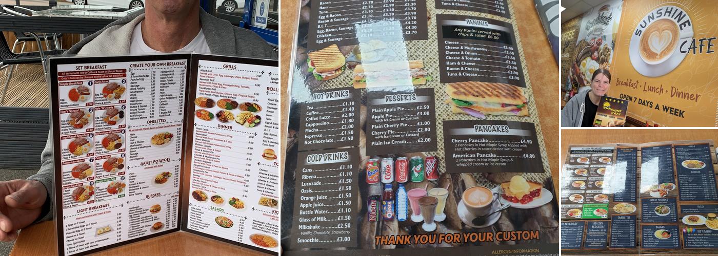 Sunshine Cafe Menu