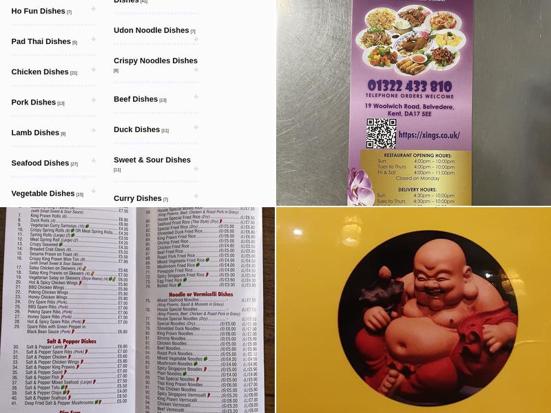 Xing’s Restaurant & Takeaway Menu
