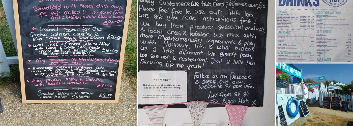 The Beach Hut Seafood Kitchen & Bar Menu