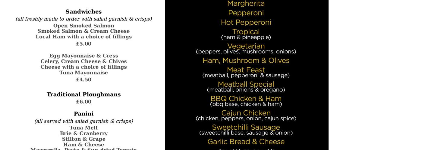 The Case is Altered Menu