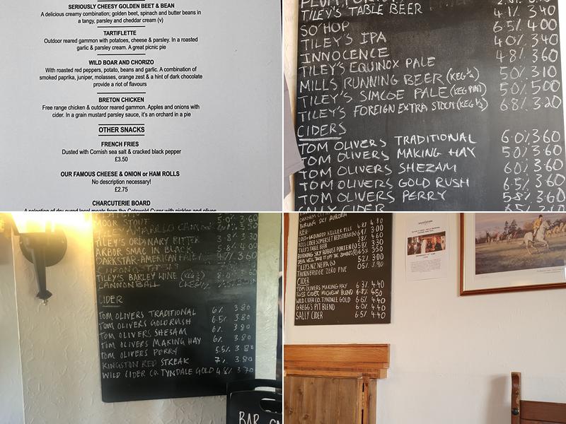 The Salutation Inn Menu