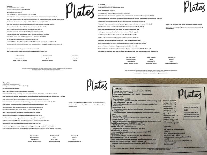 Plates Menu