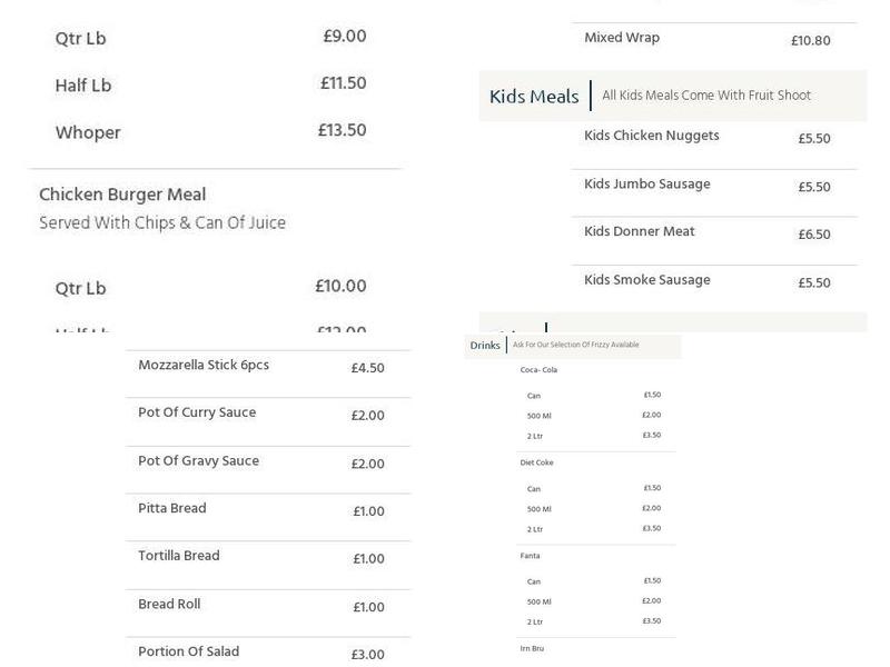 Q' Kurdi Express Takeaway Menu