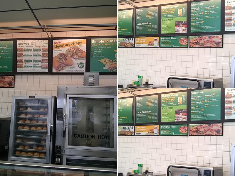 Subway Menu