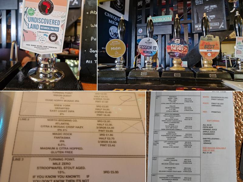 Chequers Micropub Menu