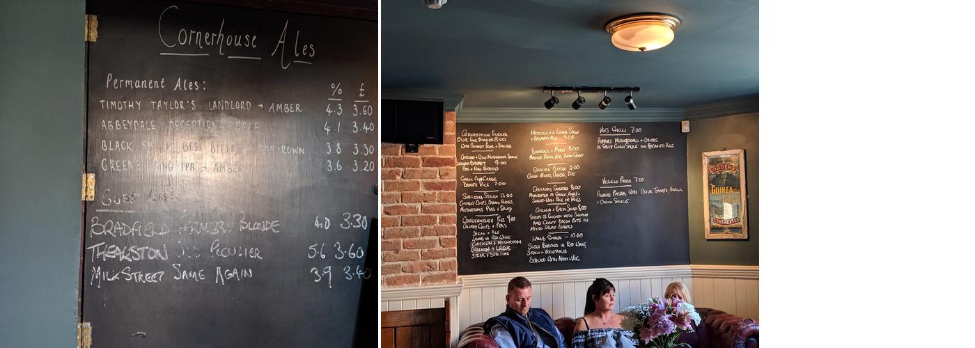 The Cornerhouse Menu