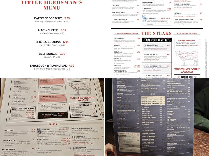 Tomahawk Steakhouse Beverley Menu