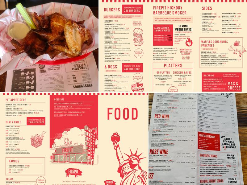 FIREPIT Beverley Menu