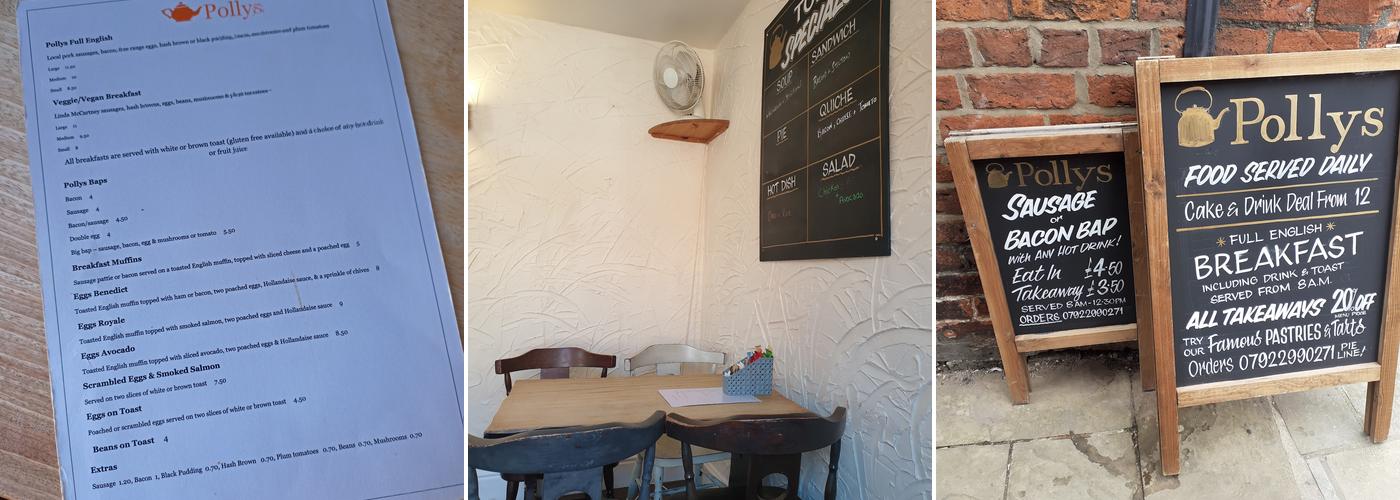 Polly's Café & Tearoom Menu