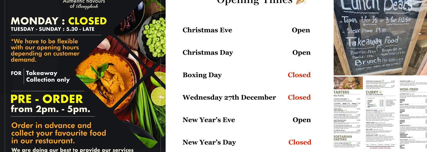 Thai Chava Restaurant Menu