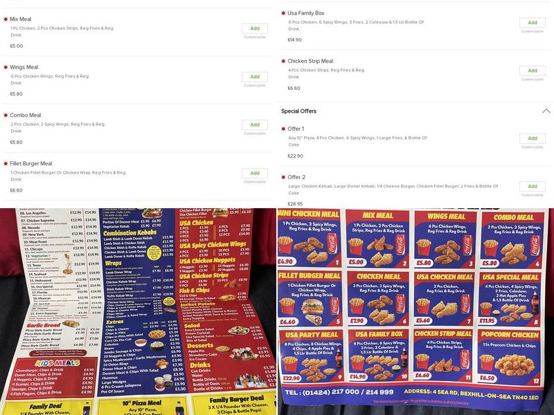 Usa Fried Chicken Menu