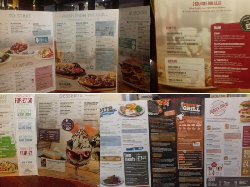 The Three Blackbirds Menu