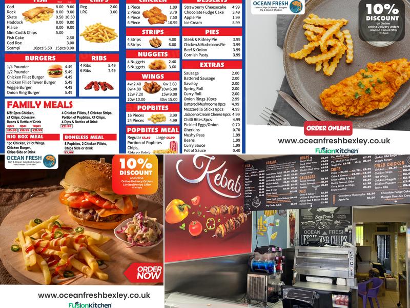 Ocean Fresh Fried Chicken & Ribs Menu