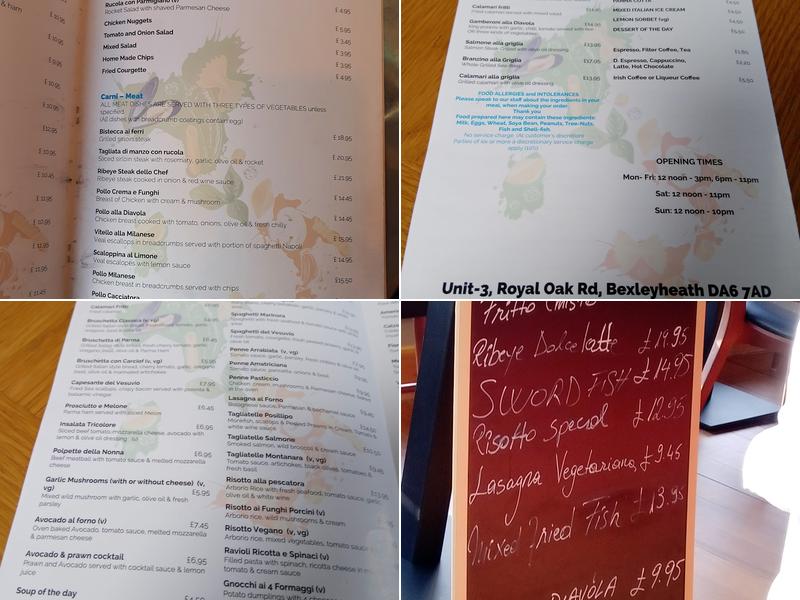 Il Vesuvio Restaurant and Pizzeria Menu