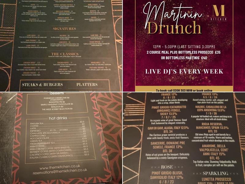 The M Kitchen (The Meze) Menu