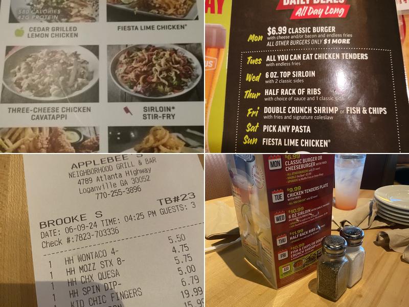 Applebee's Grill + Bar Menu
