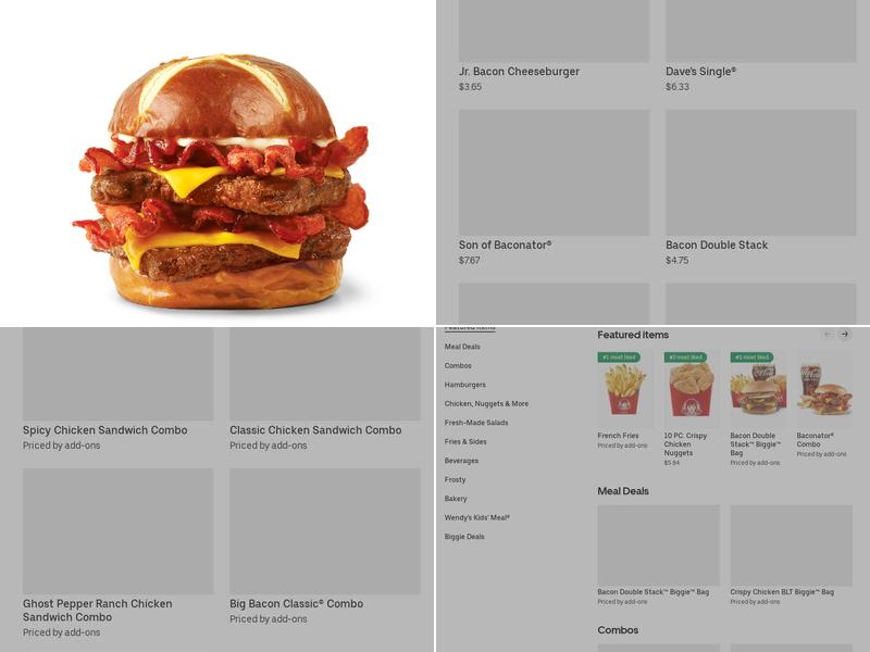 Wendy's Menu