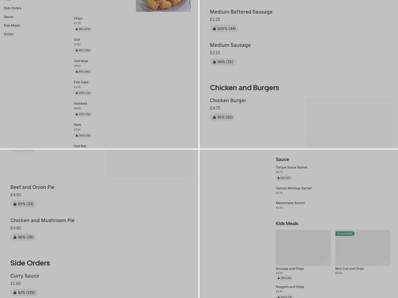 Big Daddy's Traditional Fish & Chips Menu