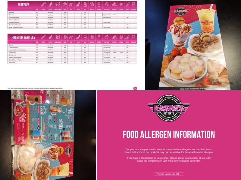 Kaspa's Bexleyheath Menu