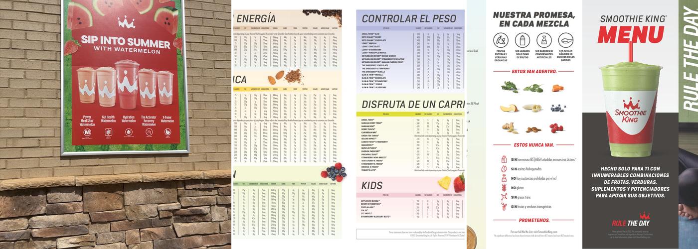 Smoothie King Menu