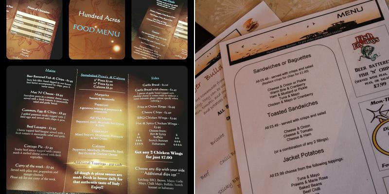 The Hundred Acres Menu