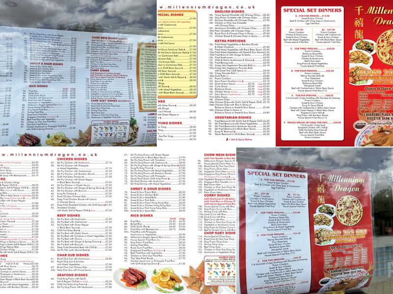 Millennium Dragon Menu