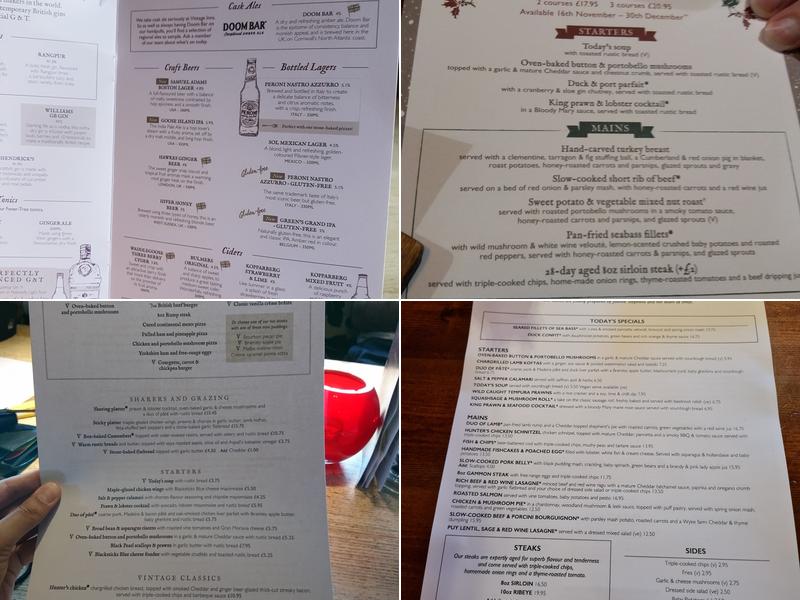 The Sandpiper Menu