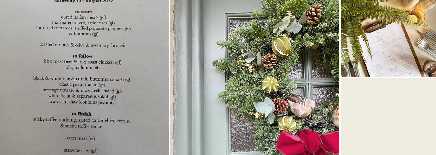 The Three Horseshoes Menu