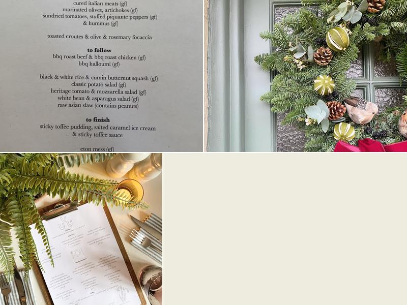 The Three Horseshoes Menu