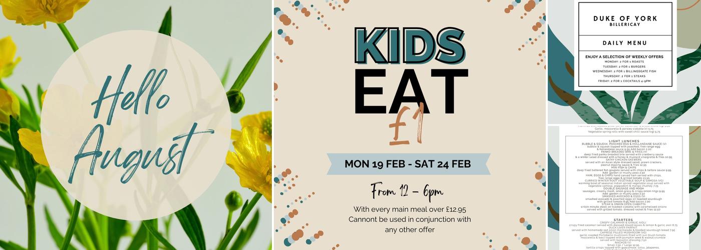 The Duke of York Menu