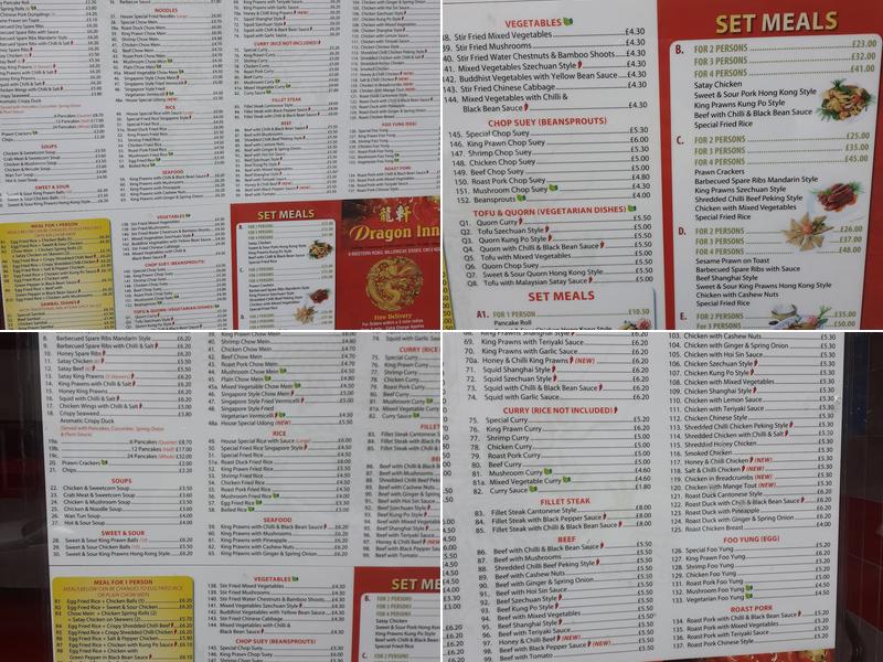 Dragon Inn Menu