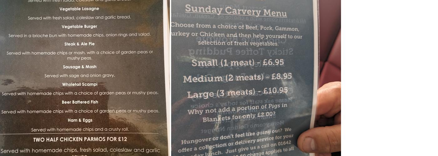 The Station Hotel Menu