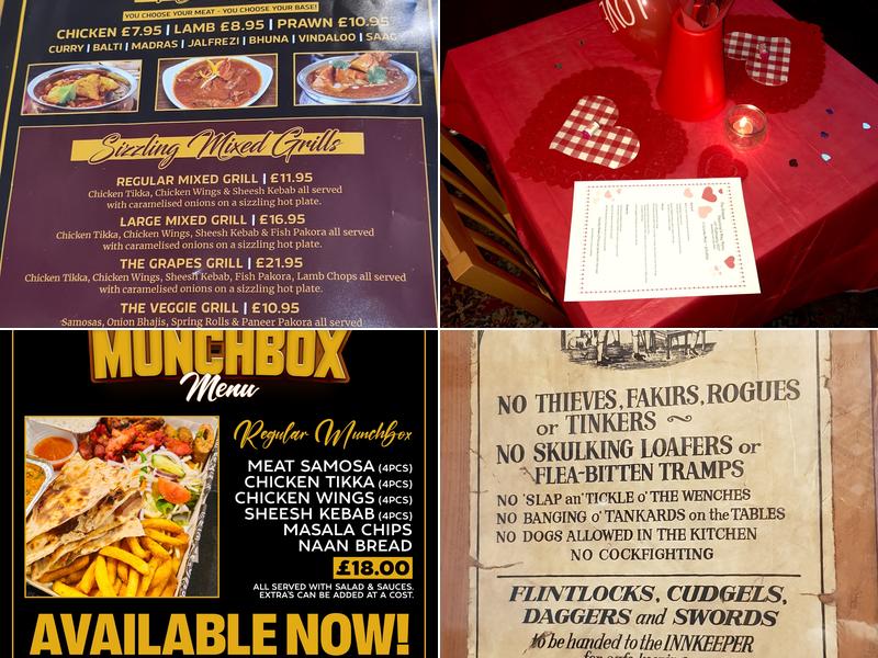 The Grapes Bar and Grill Menu