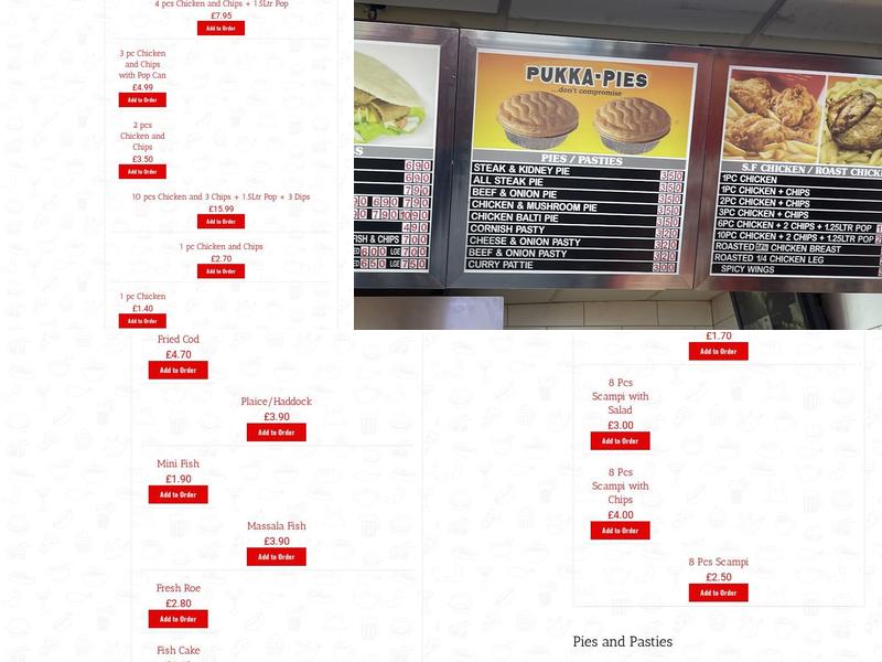 Gill's High Street Fish Bar Menu