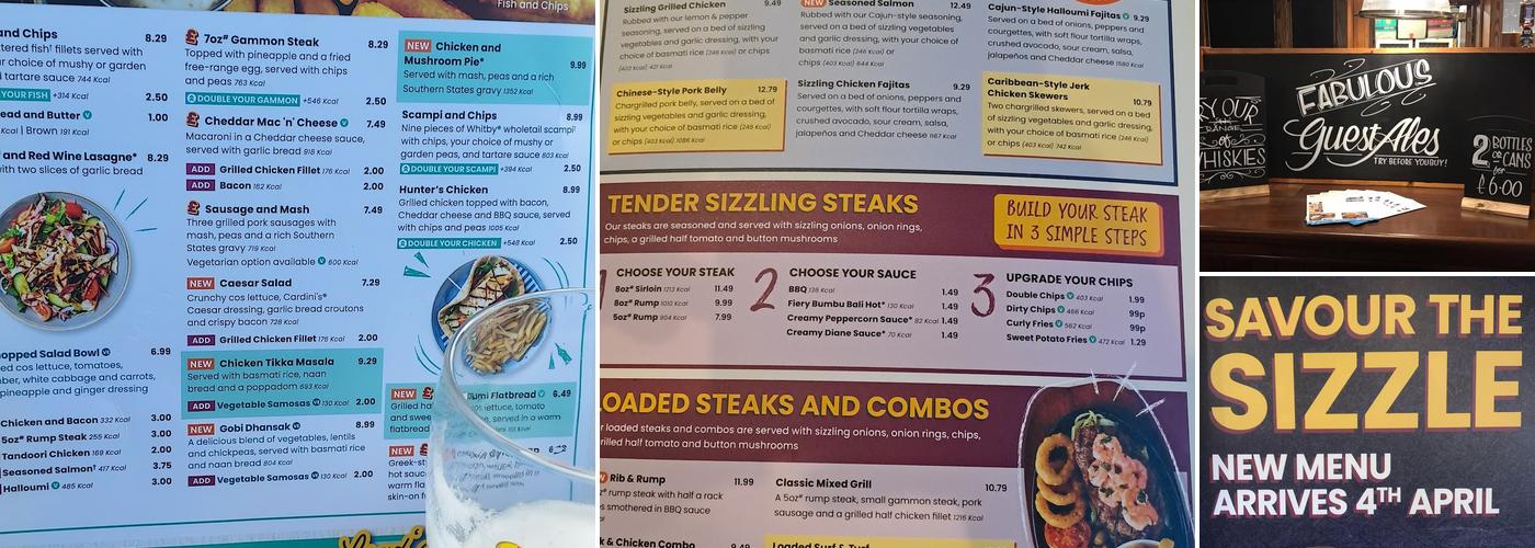 The Elisabeth Arms Menu