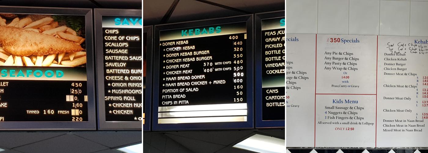 The Jolly Fryer Menu