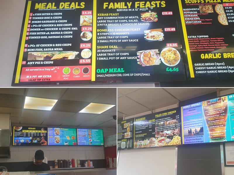 Scoffs Fish and Chips Menu