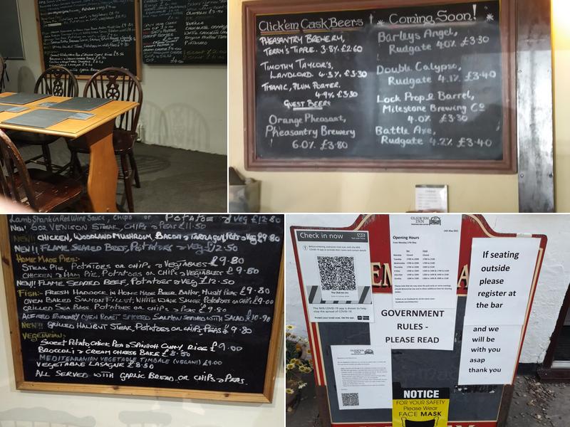 The Clickem Inn Menu