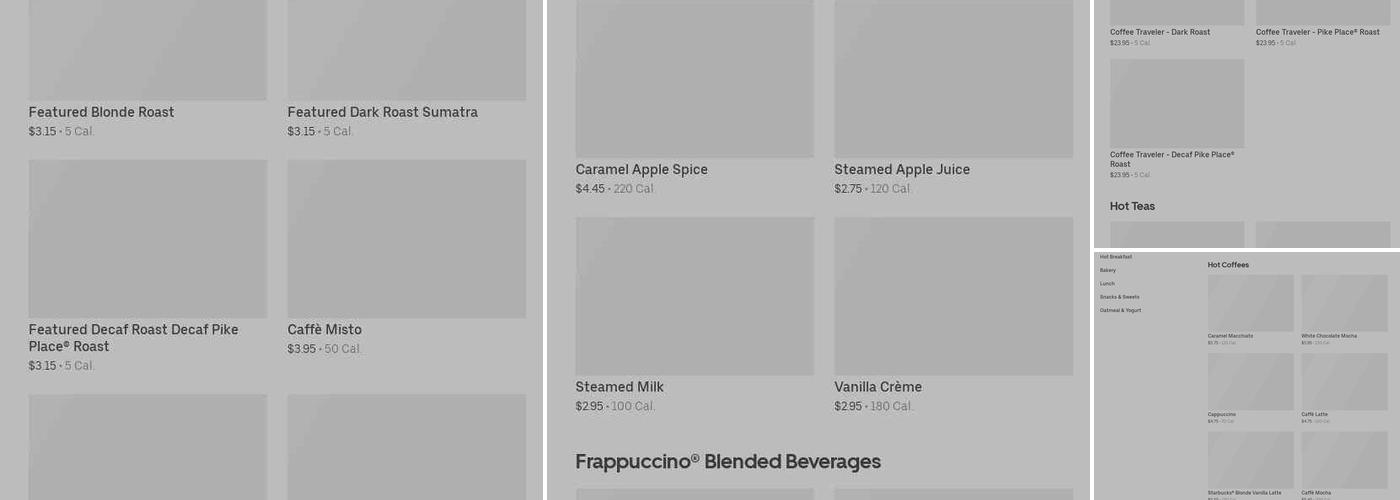 Starbucks Menu