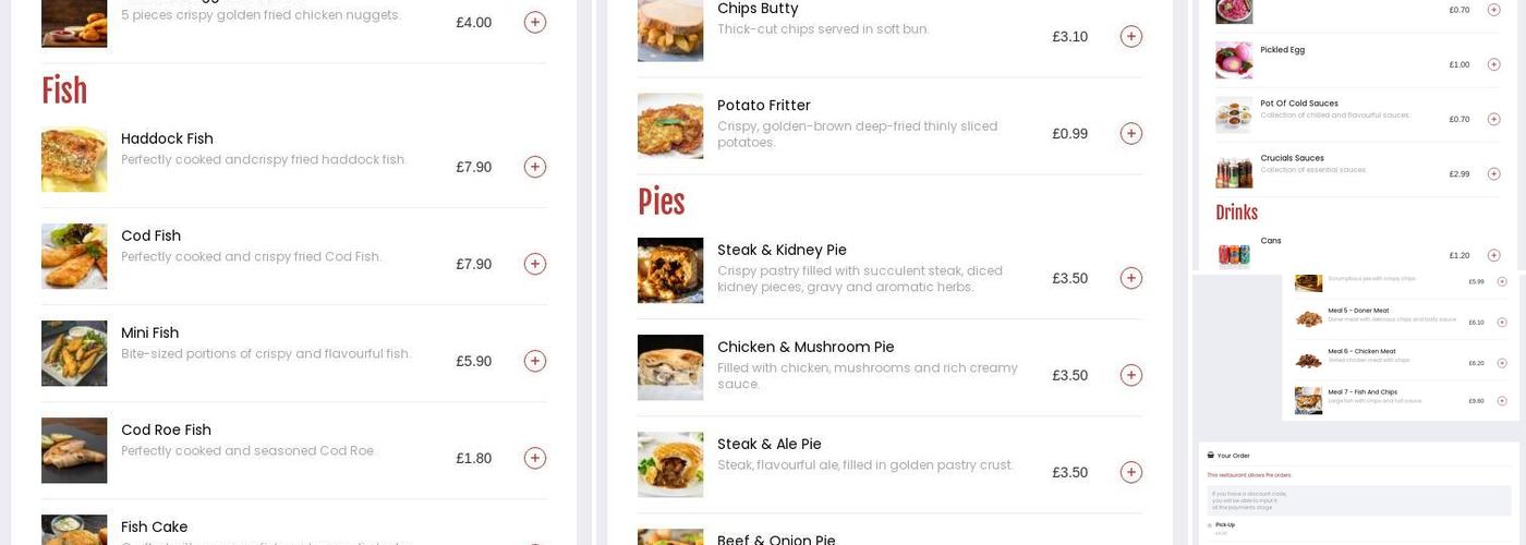 Eaton Place Fish Bar Menu