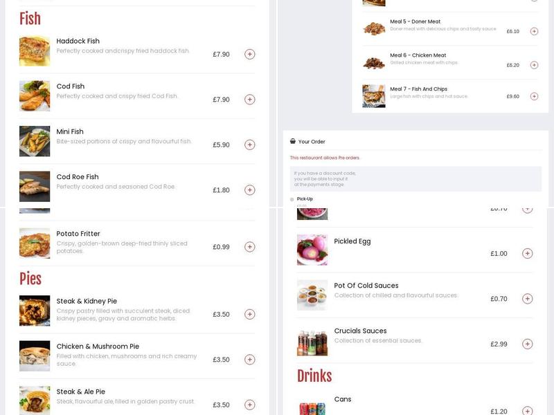 Eaton Place Fish Bar Menu