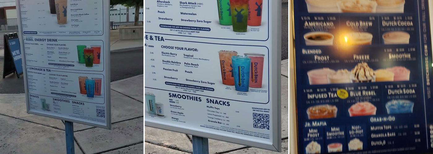 Dutch Bros Coffee Menu